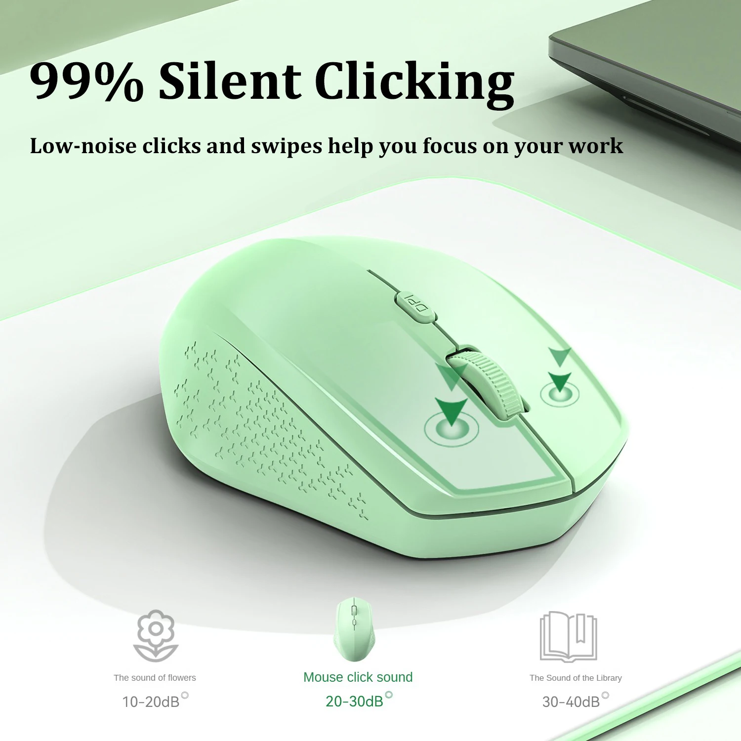 Dual-Mode Bluetooth Mouse 2.4G Wireless Mouse Silent Mouse Rechargeable Gaming Mouse Mice For PC Laptop Windows MacOS