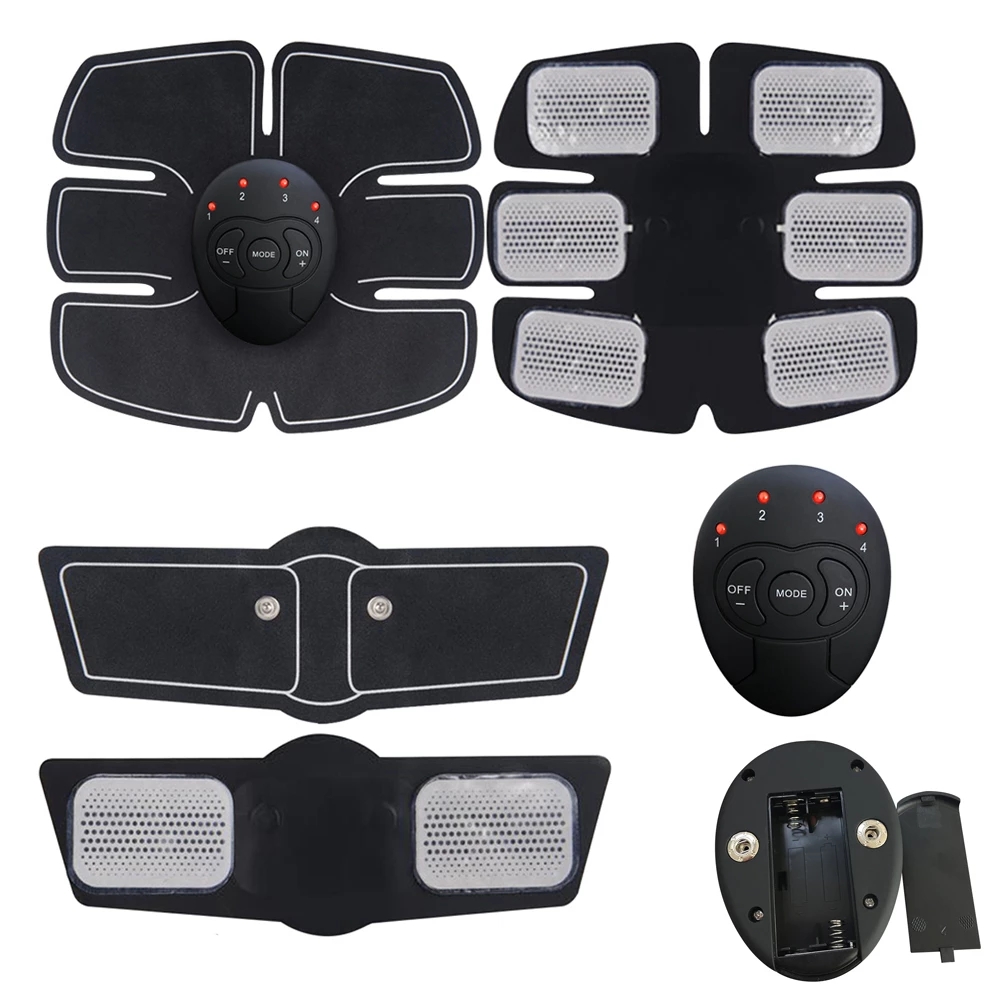 EMS Abdominal Muscle Trainer Stimulator Body Electric Pulse Treatment Slimming Massage Training Pads Fat Burner Belt