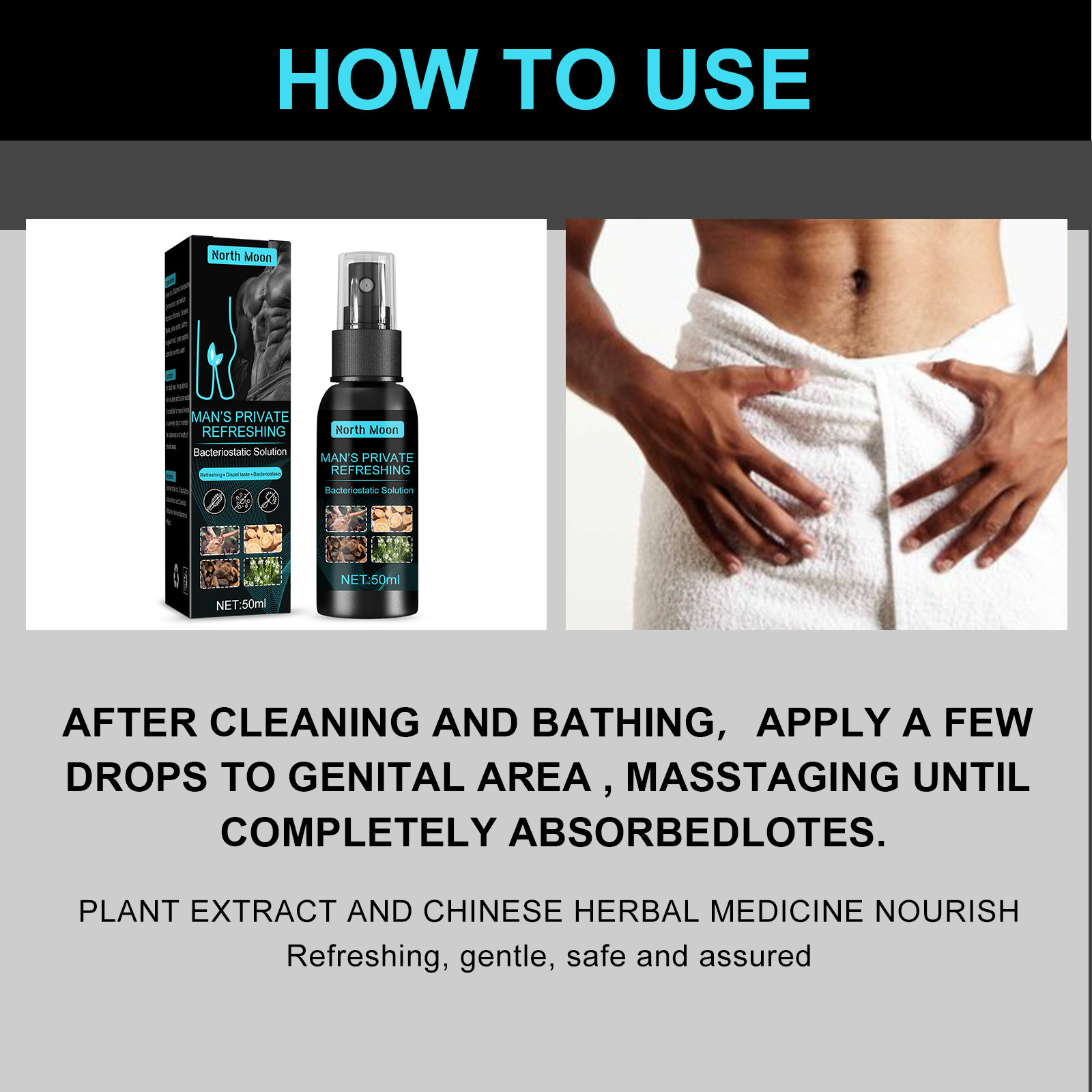 Men's Private Parts Care Liquid Men's Private Parts Cleaning Antipruritic And odor Removing Lotion Cleaning Liquid