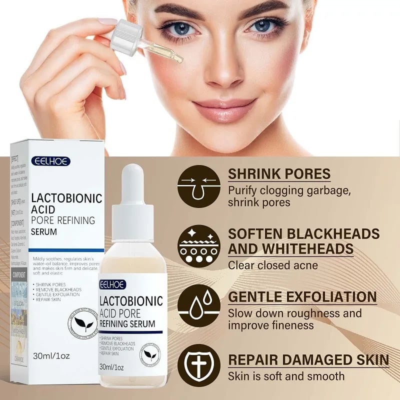 Instant Perfection Serums Facial Lactobionic Acid Skin Care Face Serums Reduce Wrinkles Fine Eye Essence Firming Lifting
