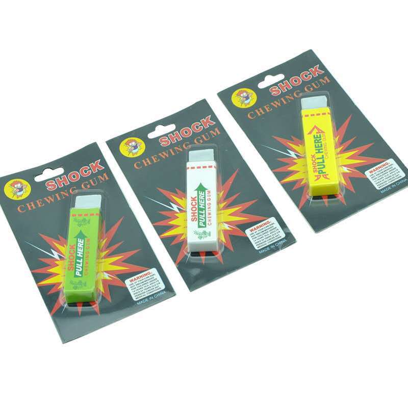 Electric Shock Joke Chewing Gum Pull Head Shocking Toy Gift Gadget Prank Trick Gag Funny Toy &
