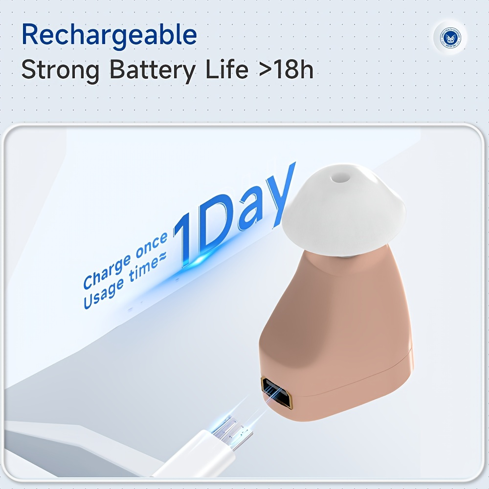 Hearing Aid Rechargeable Hearing Device ITE Ear Hearing Aids for The Elderly Audifonos Sound Amplifier for Deafness