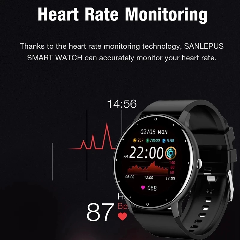 New Smart Watch Men Women Full Touch Screen Sport Fitness Watch IP67 Waterproof Bluetooth For Android IOS Smartwatch Men