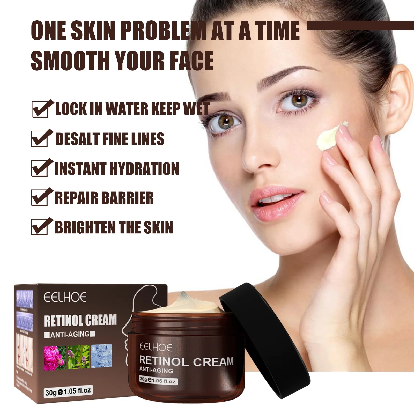 Anti Aging Facial Cream Retinol Original Remove Wrinkles Lifting Firming Cream Reduce Fine Lines Whitening Brightening Skin Care