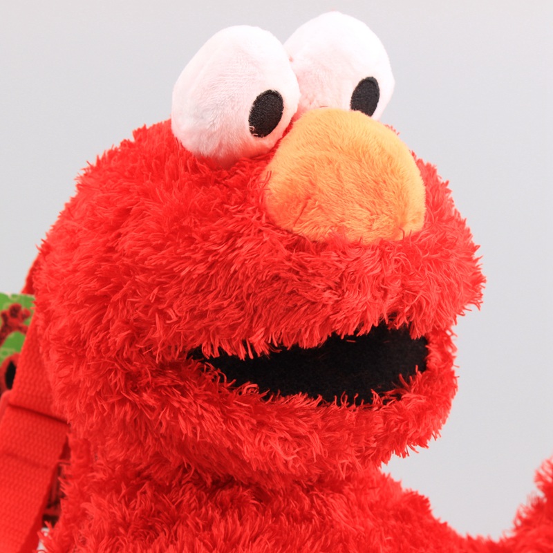 3 style 45cm Sesame Street Plush Backpack Red Elmo Blue Cookie Guy Yellow Big Bird Plush Bag Children's School Bag