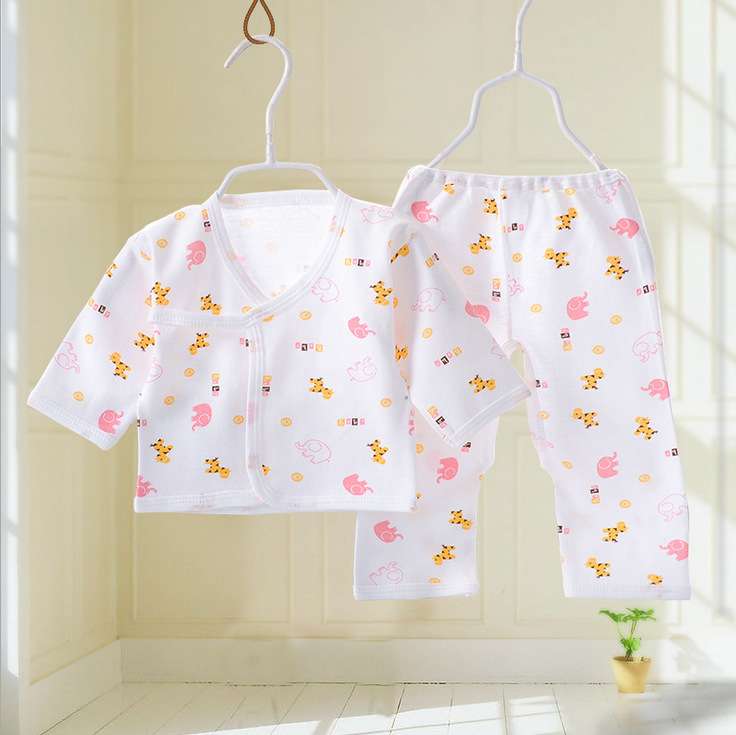 (2pcs/set)Newborn Baby Set 0-3M Brand Boy Girl Cotton Underwear Clothes Set