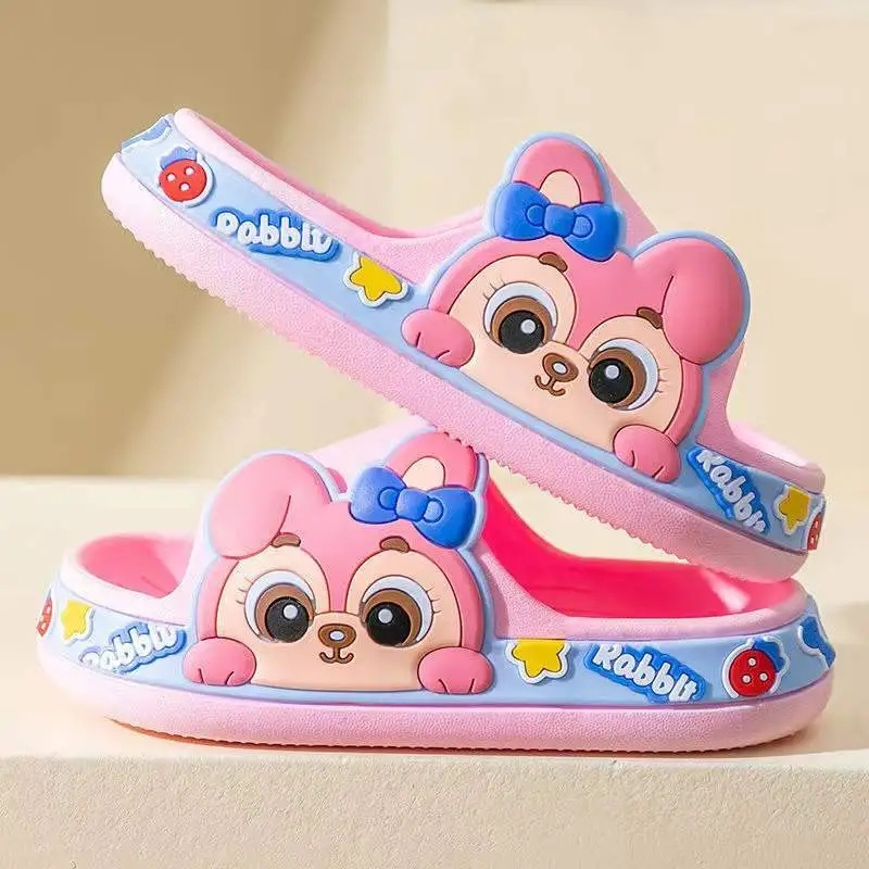Non-slip Cartoon Animal Slippers, Easter/rabbit/bunny Beach Pool Shower Shoes, Cute Slides For Kids Boys And Girls