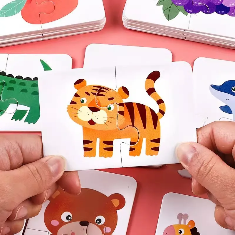 32 Enlightenment Card Matching Puzzle Early Education Cartoon Pattern Cognitive Boys and Girls Toys
