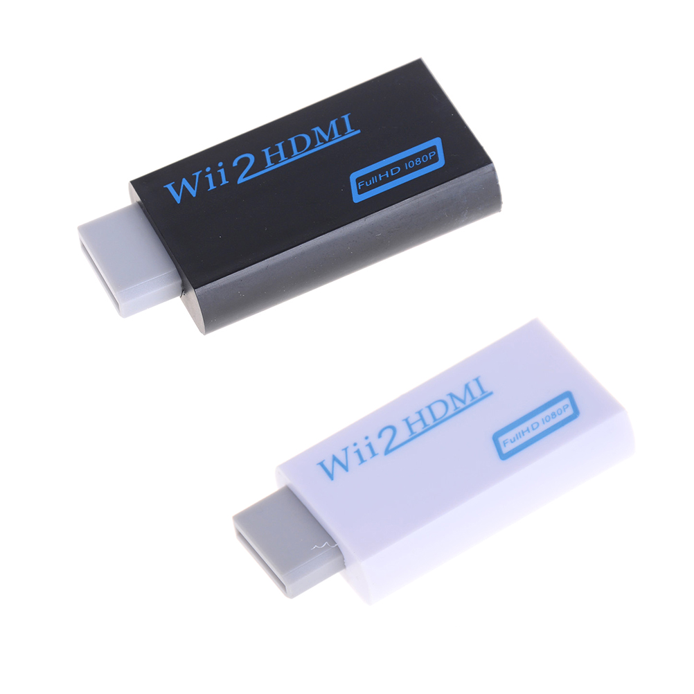 1PC For Wii To HDMI-compatible Adapter Converter Support FullHD 720P 1080P 3.5mm Audio For Wii2HDMI Adapter For HDTV Black White