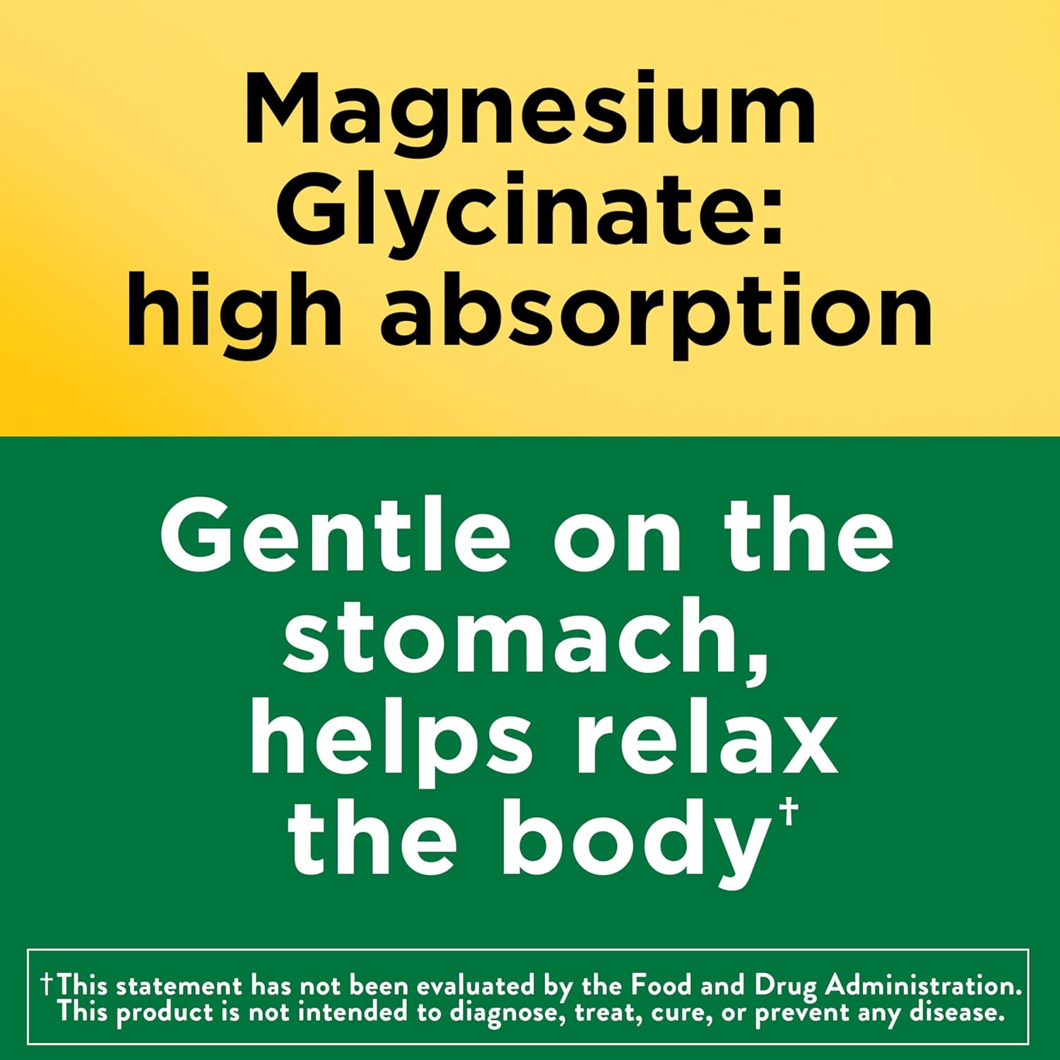 Nature Made Magnesium Glycinate 200 mg per serving, Magnesium Supplement for Muscle, Heart, Nerve and Bone Support, 180 Magnesium Bisglycinate Capsule