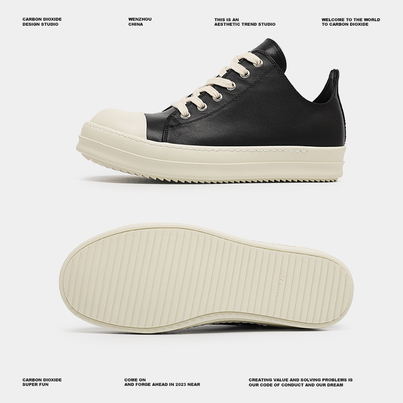 2024 Summer New Low Top Dexun Shoes Thick Sole Elevated Casual Board Shoes Fashionable and Trendy Men's Shoes