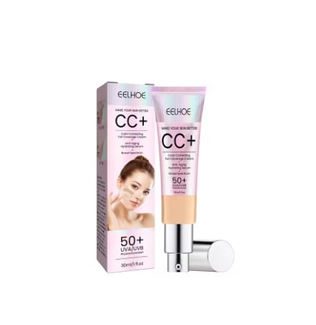 CC Foundation Cream Natural Moisturizing Waterproof Brightening Foundation Concealer Coverage Blemish Oil-control Lasting Makeup