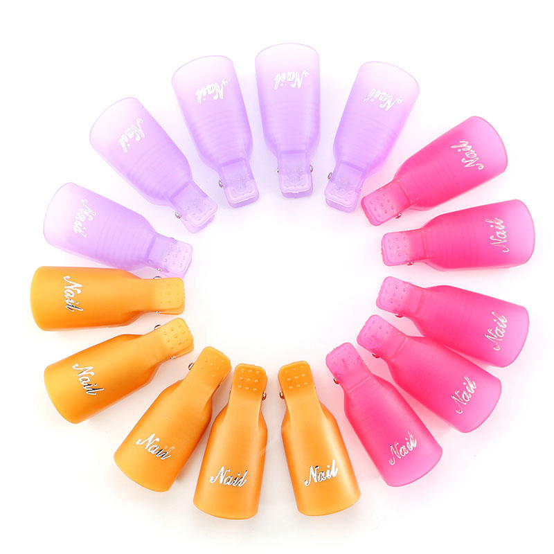 10pcs Pro-Grade Ergonomic Nail Clips – Dual-Texture Soft-Tip + Oversized Opening for Rapid, Precision Wrap & Mess-Free Acetone S