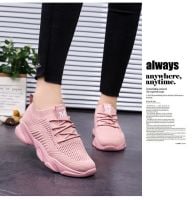 Air-permeable and portable sports shoes Fei woven mesh leisure shoes Korean version of Baitao women's shoes