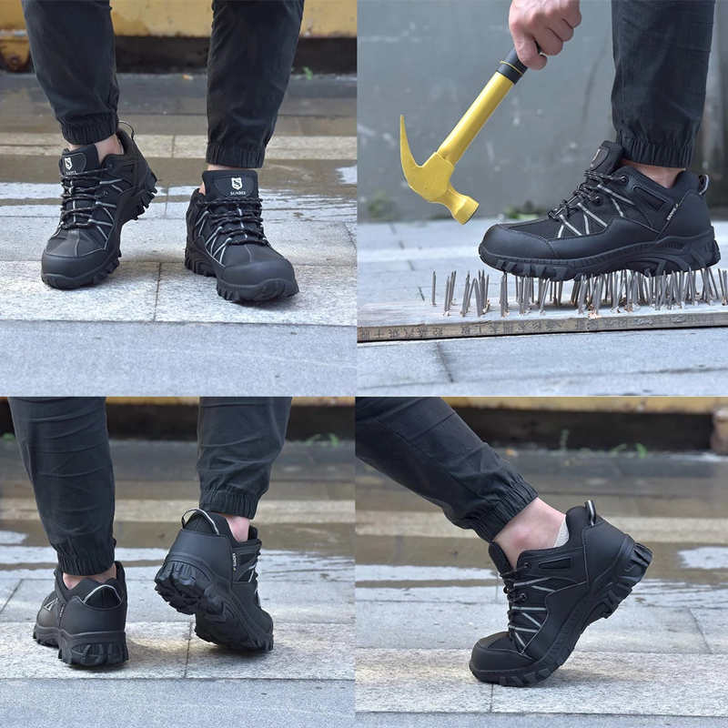 Casual labor insurance shoes men's anti-smashing and anti-piercing lightweight breathable steel toe cap safety shoes protective