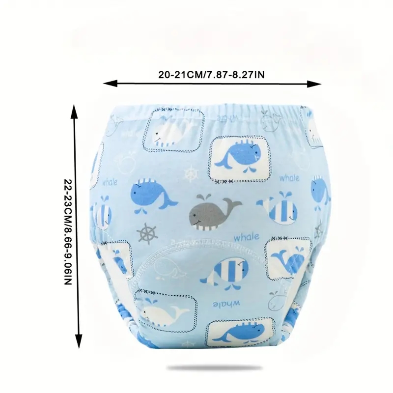 6 Layer Waterproof Reusable Cotton Baby Training Pants Infant Shorts Underwear Cloth Baby Diaper Nappies Panties Nappy Changing