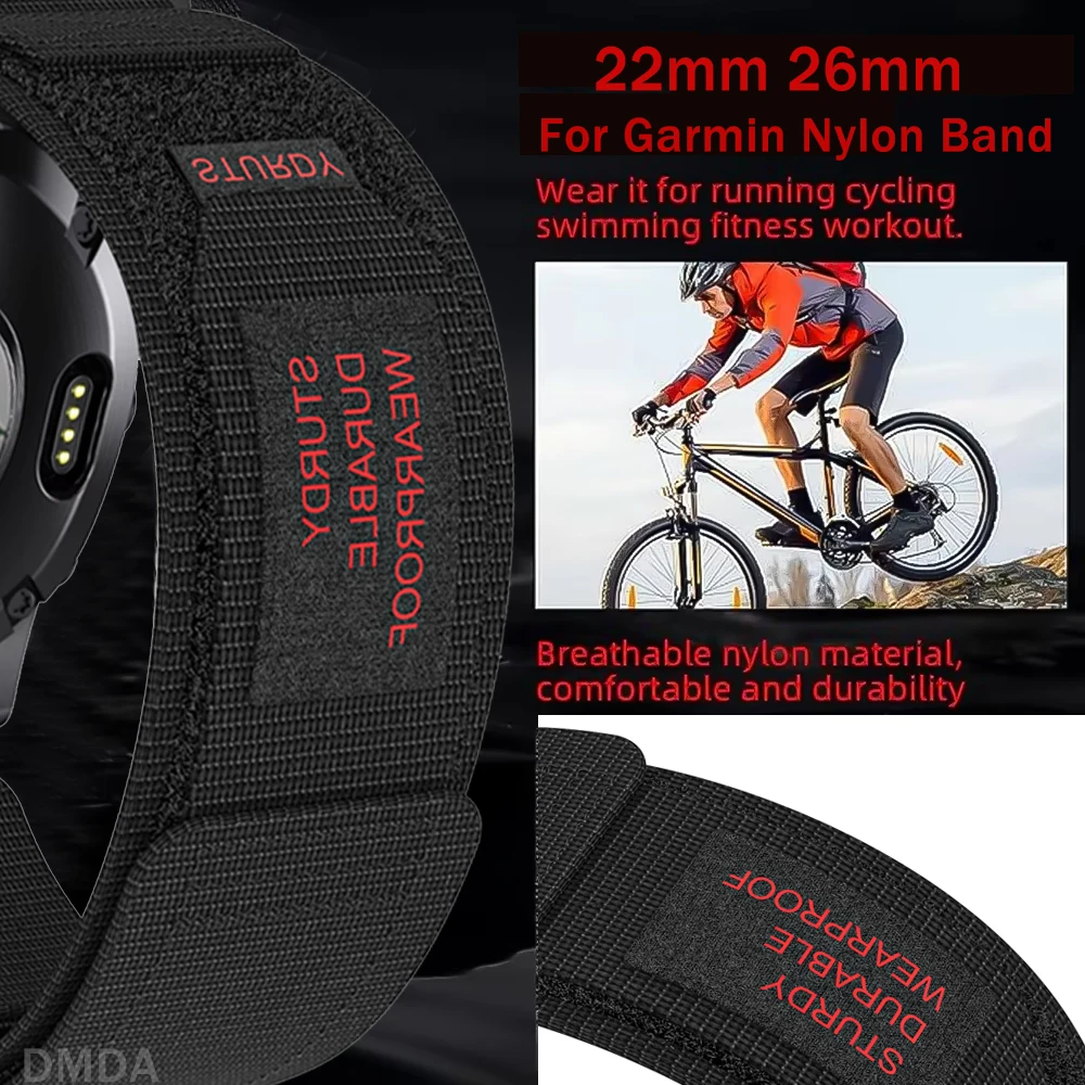 QuickFit 22mm 26mm Watch Band Strap for Garmin Fenix E 8 Pro 7 7X 6 6X 5X, Epix 2 Pro,Instinct 3 2x, Forerunner 970 965 955 Belt