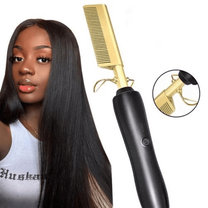Hair Straightener Flat Irons Straightening Brush Hot Heating Comb Hair Straight Styler Corrugation Curling Iron Hair Curler Comb