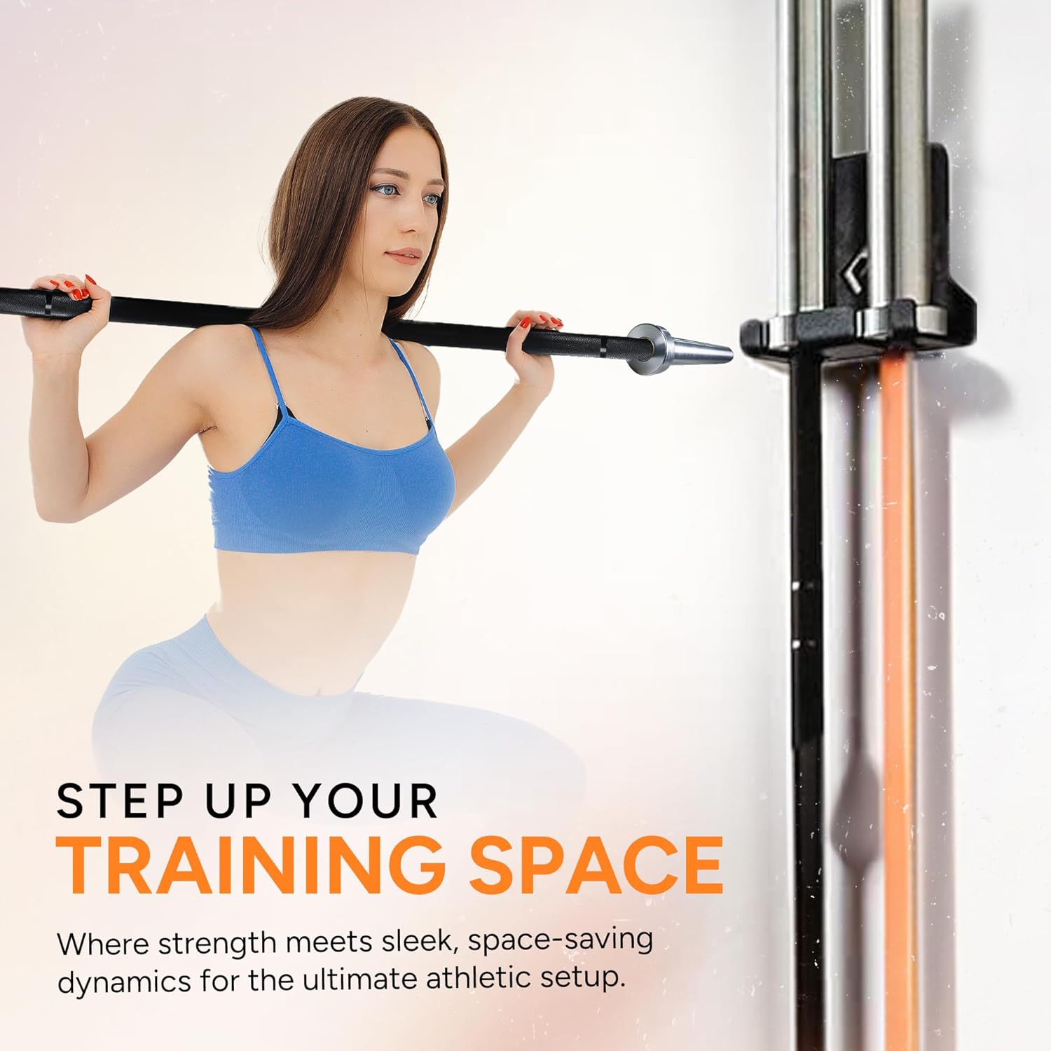 PRx Performance Wall-Mounted Barbell Storage Rack - Space-Saving 2-Bar Holder for Home & Commercial Gym, American-Made, Durable Fitness Equipment, Ide