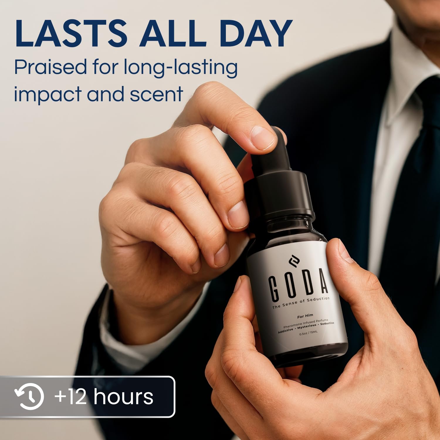 GODA Pheromones Cologne for Men Infused with Real Pheromones – Citrus and Lavender Scent – Sophisticated Fragrance for Confidence and Presence – Perfu