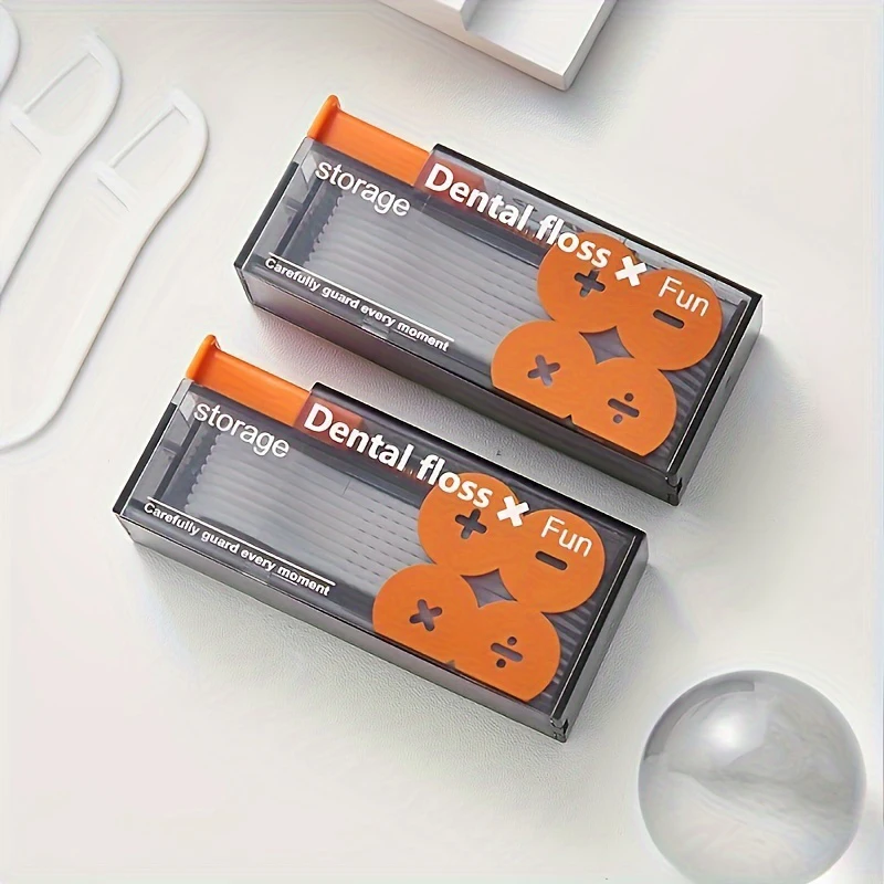 Automatic Portable Floss Storage Box Auto Refillable Oral Hygiene Care Pick Dispenser Contains 10Pcs Pops Up Dental Floss