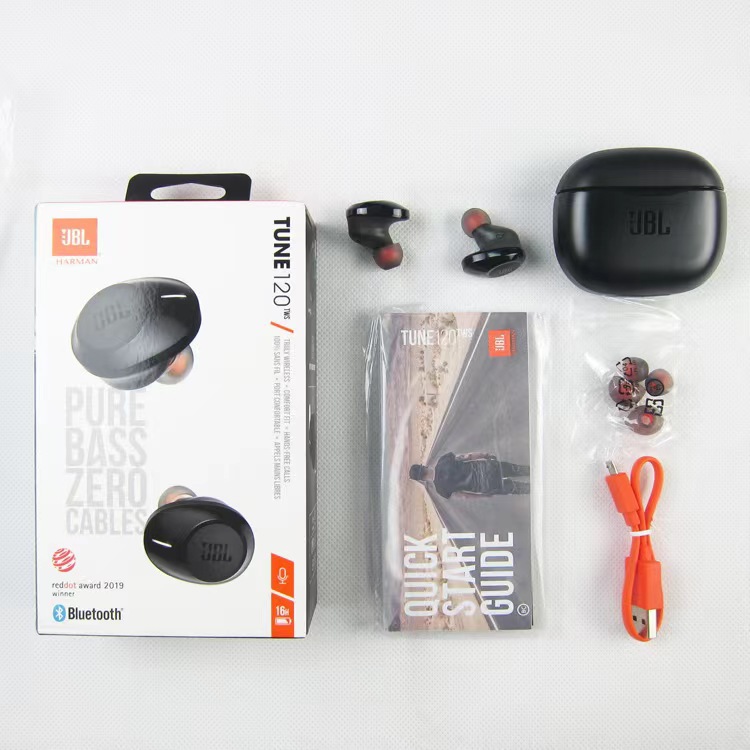 JBL TUNE120/125TWS True Wireless Bluetooth 5.0 Earphones JBL TUNE125 TWS Stereo Calls Earbuds Bass Sound Headset with Mic