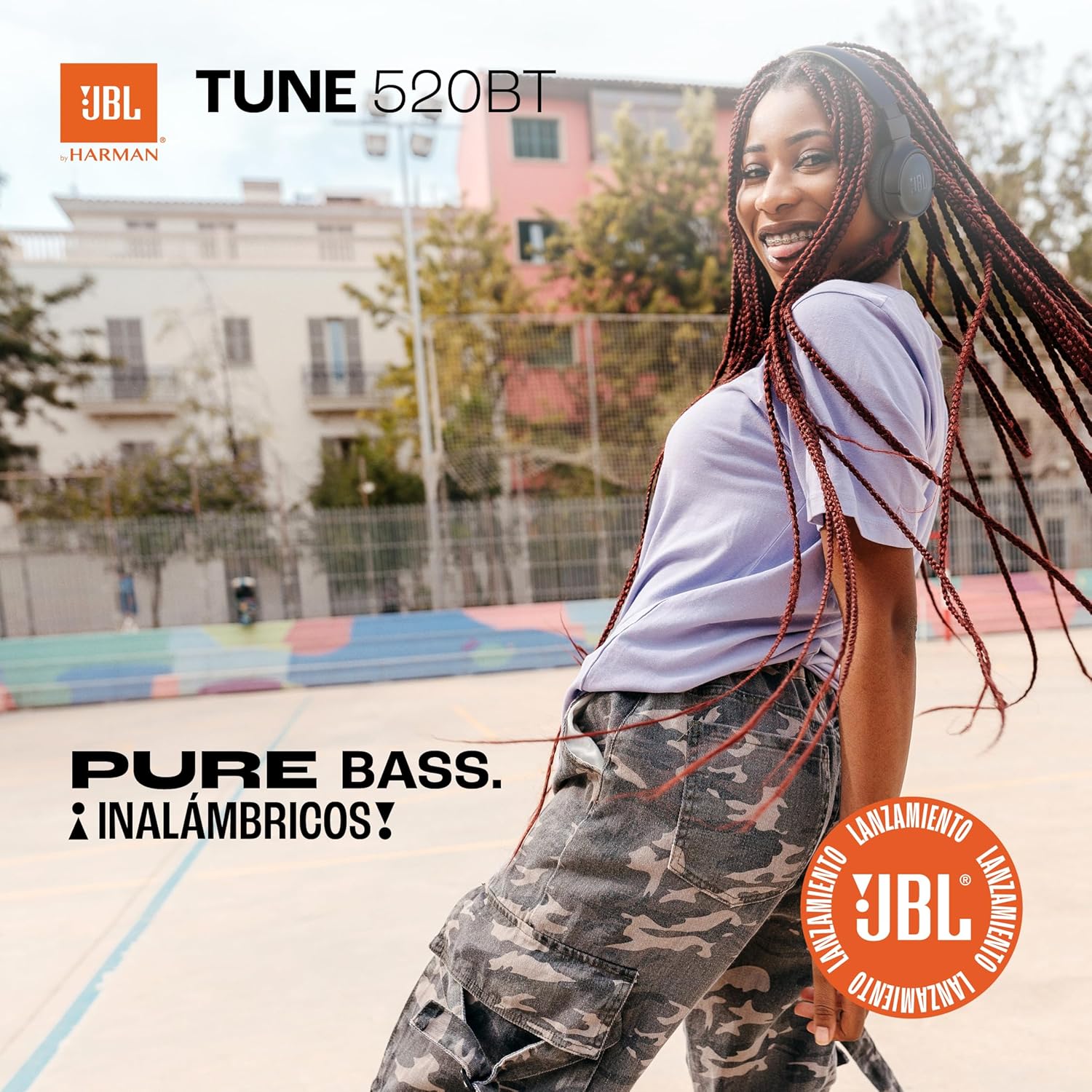 JBL Tune 520BT - Wireless On-Ear Headphones, Up to 57H Battery Life and Speed Charge, Lightweight, Comfortable and Foldable Design, Hands-Free Calls w
