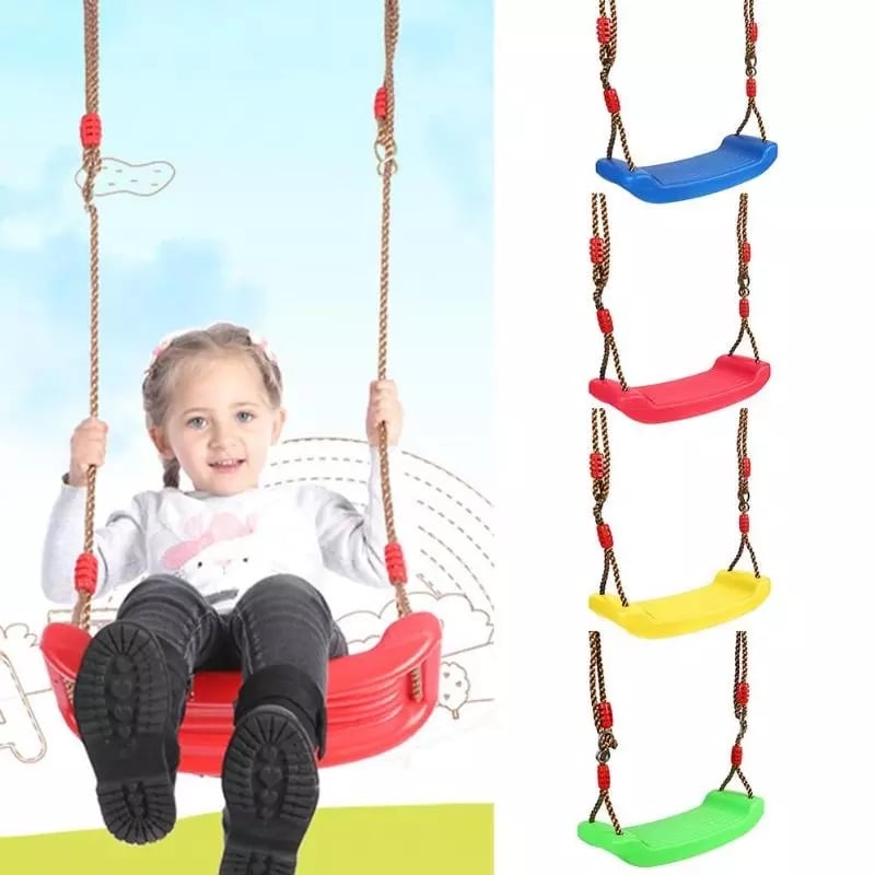 Platic Garden Swing Seats Kids Swing Toys for Children Outdoor Indoor Swings Height Adjustable Rope Hanging Climbing Seat Chair