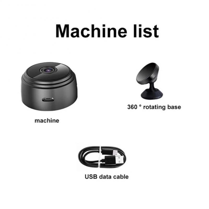 2023 New A9 Mini caméra de Surveillance IP WiFi HD 1080p Micro enregistreur vocal sans fil, Version nocturne