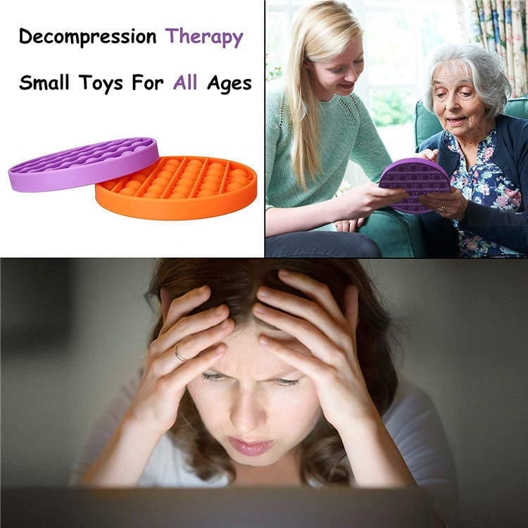 Pop Fidget Reliver Stress Toys Rainbow Push It Bubble Antistress Toys Adult Children Sensory Toy To Relieve Autism