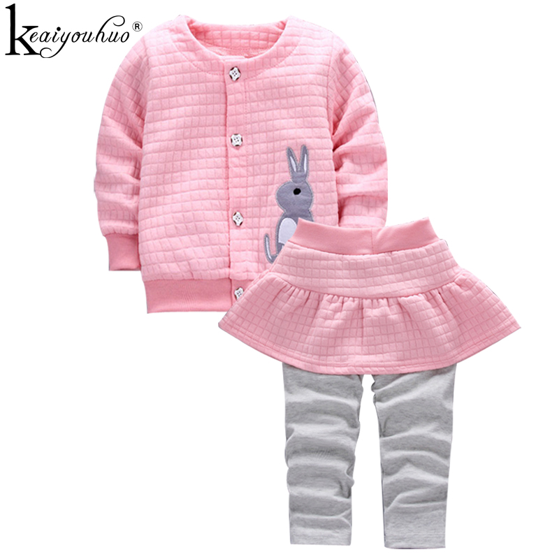 Girls Clothes Sets Long Sleeve Sport Suit Winter Baby Girl Clothes Sets Cotton Tracksuit For Kids Outfit Suits Children Clothing