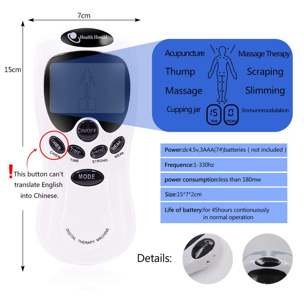 Meridian physiotherapy instrument TENS&EMS massager household medium and low frequency digital massager massage stick