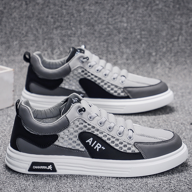 Breathable mesh versatile men's board shoes, new trendy men's shoes, fashionable and lightweight sports and leisure shoes
