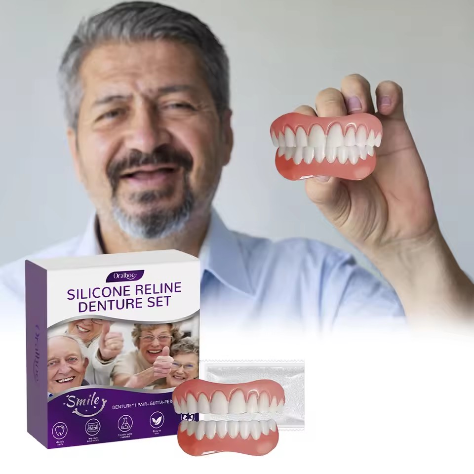 2026 Silicone Denture Silicone Reline Kit Soft Instant Teeth Fake Tooth Oral Hygiene Care Set For Men And Women