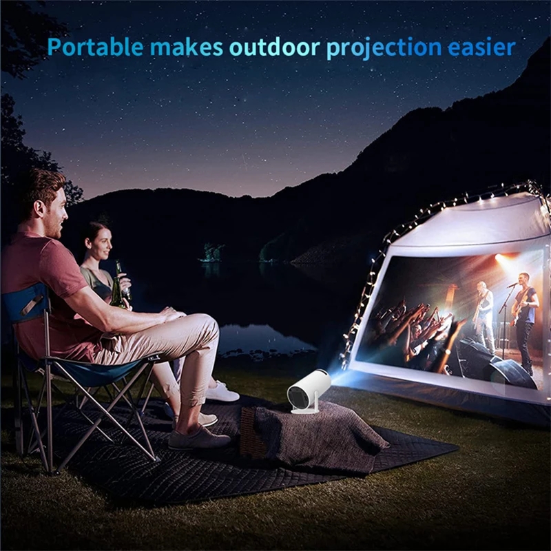 2024 Yellow and White Machine Hot Selling Y300 HD Projector Wired, Wireless, Portable Intelligent Screen Projection