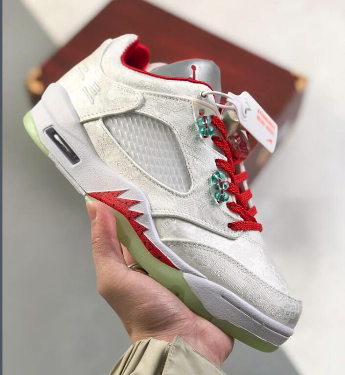 AJ5 Low "Chinese New Year" - Silk Finish, Anti-Slip, Durable, Comfortable Casual Sports Basketball Shoe