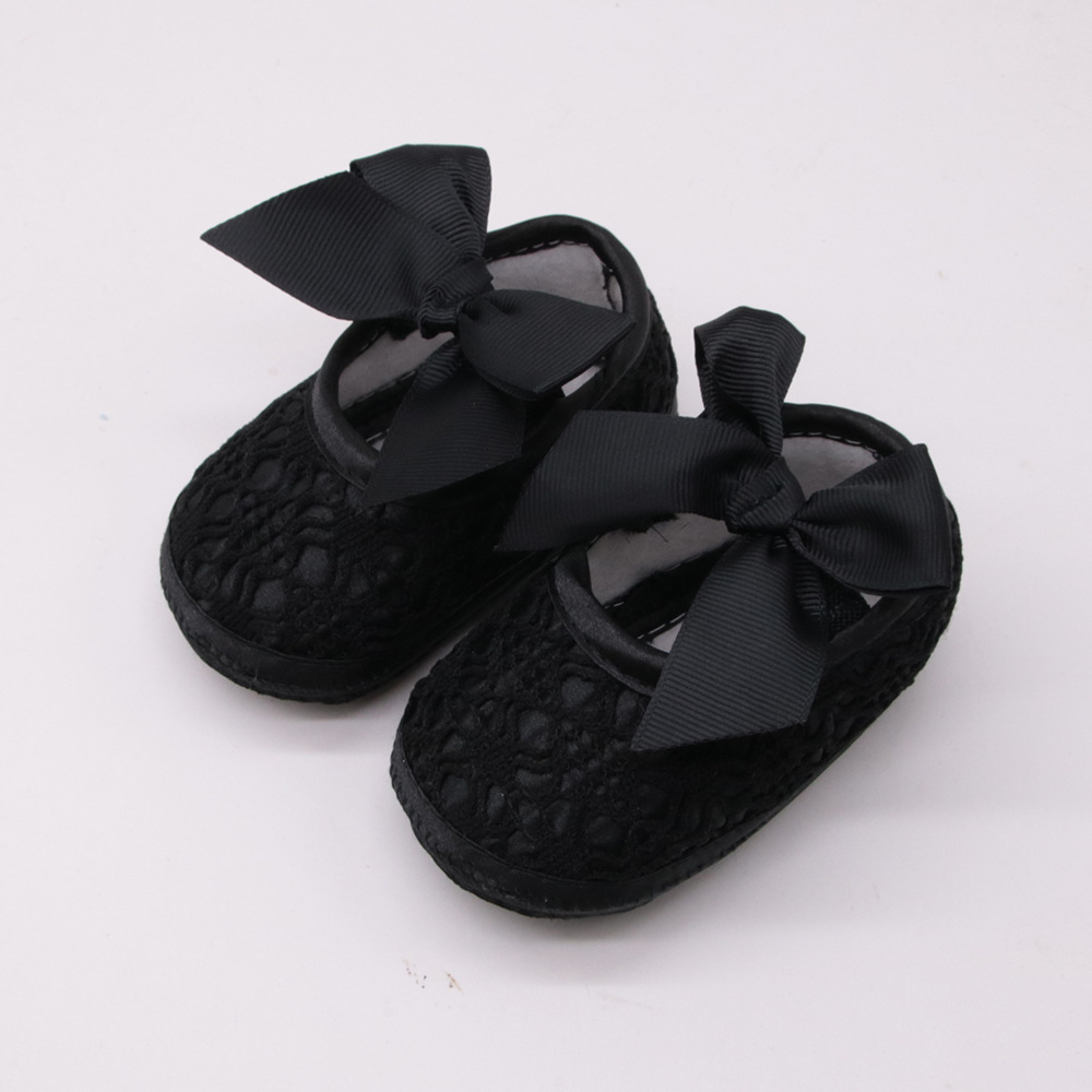 Cute baby bow princess shoes soft bottom baby shoes