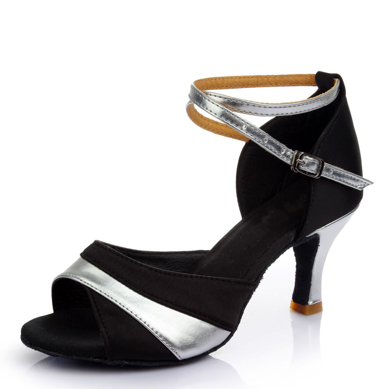 Women Dance Shoes For Girls Ladies Latin Ballroom Dance Shoes Satin Professional Salsa Tango Party Dancing Shoes Training Shoes