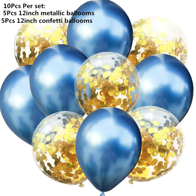 Creative wedding birthday party latex balloons, metal balloons, sequined balloon decorations, 10 packs