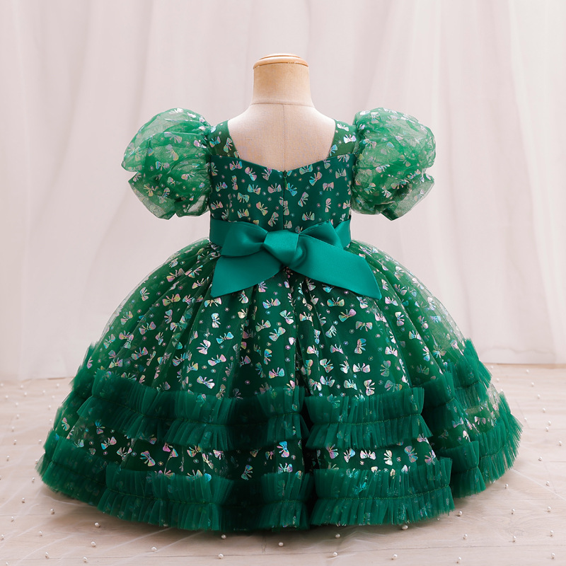 Girl Princess Dress Coated Children's Dress New Girl Dress Dress High end Girl Treasure Performance Dress