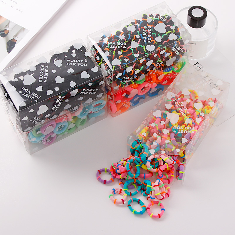 100PCS/ 3.0CM Children Cute Small Ring Rubber Bands Tie Gum Ponytail Holder Elastic Hair Band Headband Girls Hair Accessories