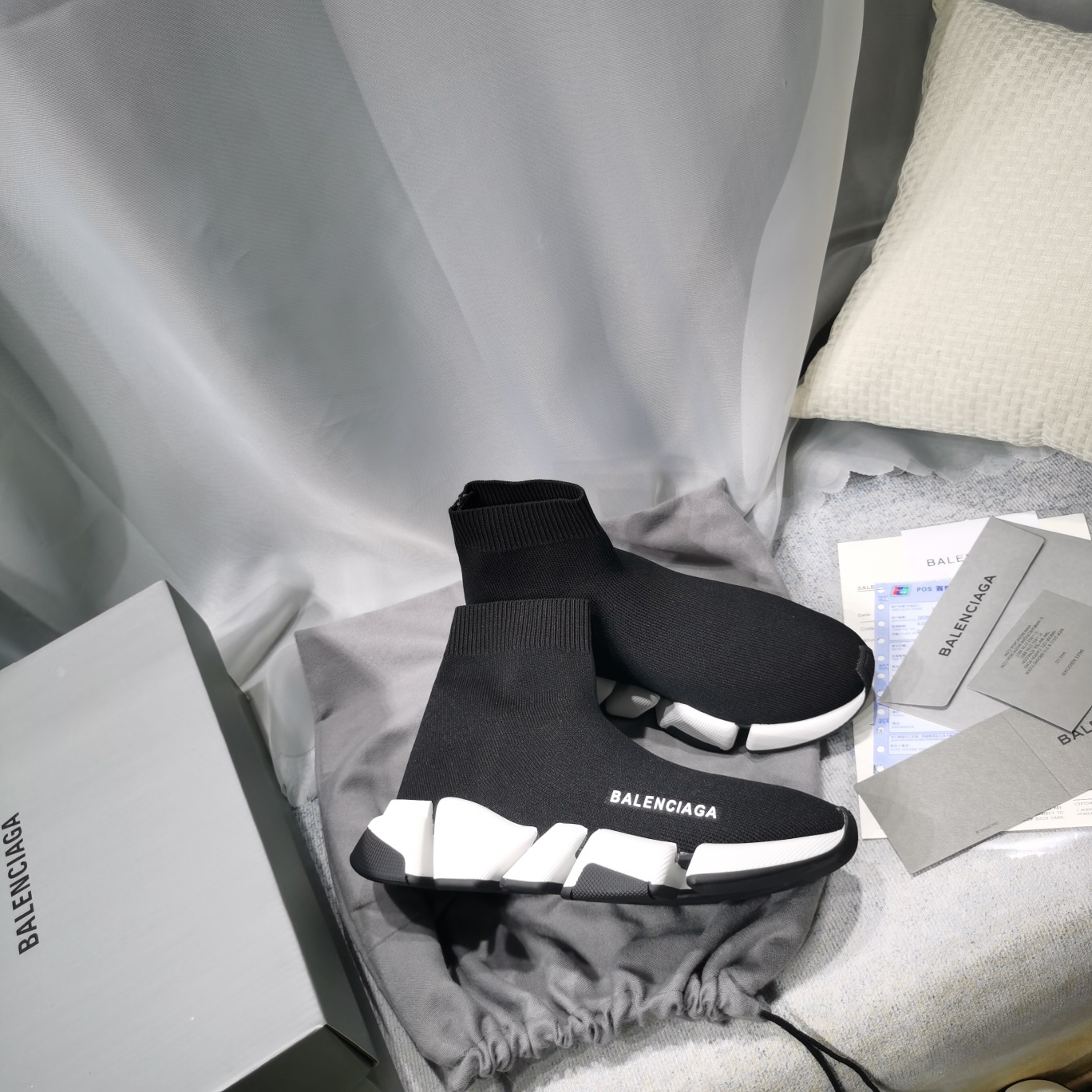 Balenciaga socks shoes printing sports shoes lovers shoes casual shoes non-slip running shoes thick-soled short boots 36-45