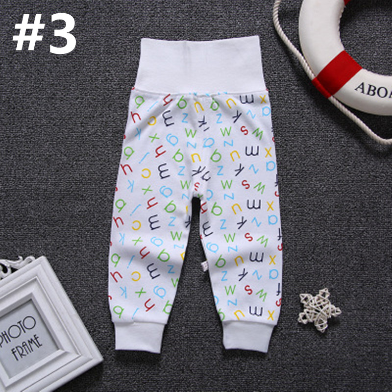 Baby High Waist Pure Cotton Bottoming Protect The Belly Pants（Color randomised）