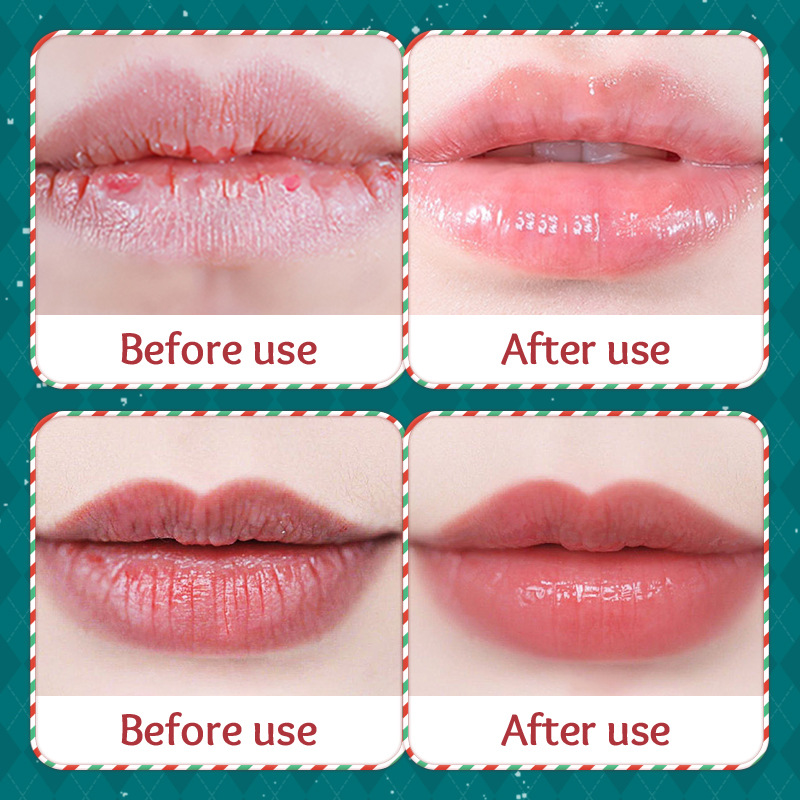 4PCS SADOER Christmas Set Brightening Lip Balm Moisturizing Anti Cracking Hydrating Repair Nourishing Lipstick Skin Care