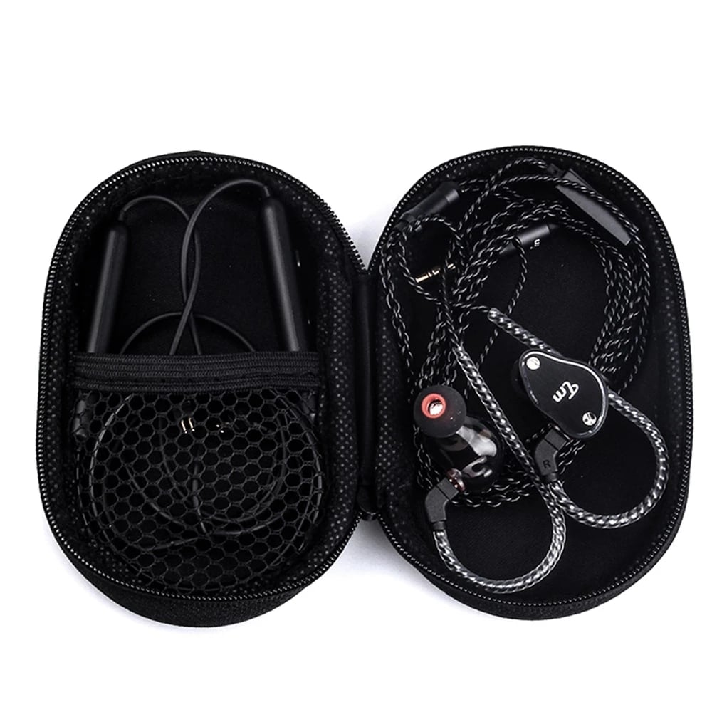TRN headset bag Mini portable Oxford cloth EVA headset bag Data cable Bluetooth fall proof storage box