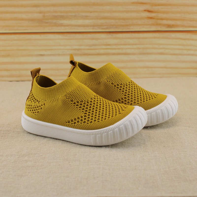 Children Casual Shoes Kids Sneakers Candy Soft Stretch Fabric Breathable Slip-on Sports Shoes For Boys Girls Fashion Hot