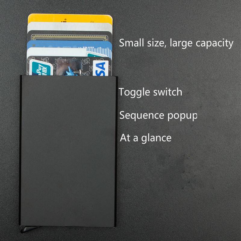 Sleek Magnetic-Release Brushed Aluminum Wallet – RFID-Shielded, Effortless One-Hand Open, Ultra-Thin Minimalist Design