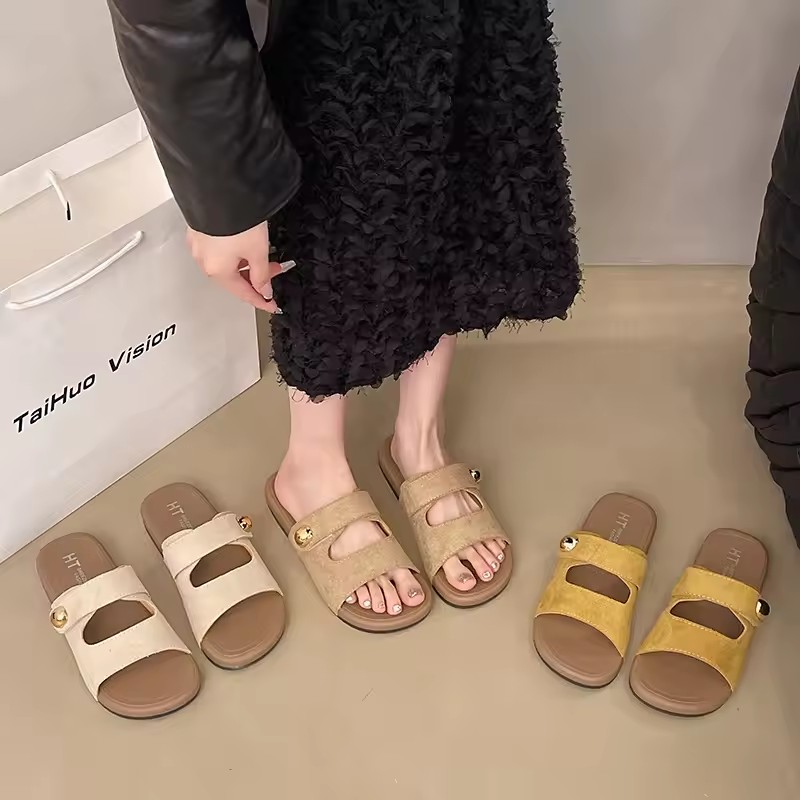 2026 Women's Fashion Flat Sandals, Platform Beach Casual Slides, Soft Sole Summer Slippers to Wear with Dresses