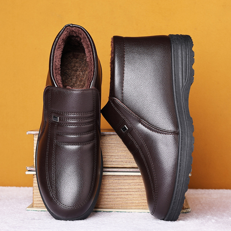 Men's Breathable Leather Shoes Black Soft Leather Soft Bottom Spring And Autumn Best Man Men's Business Formal Wear Casual Shoe