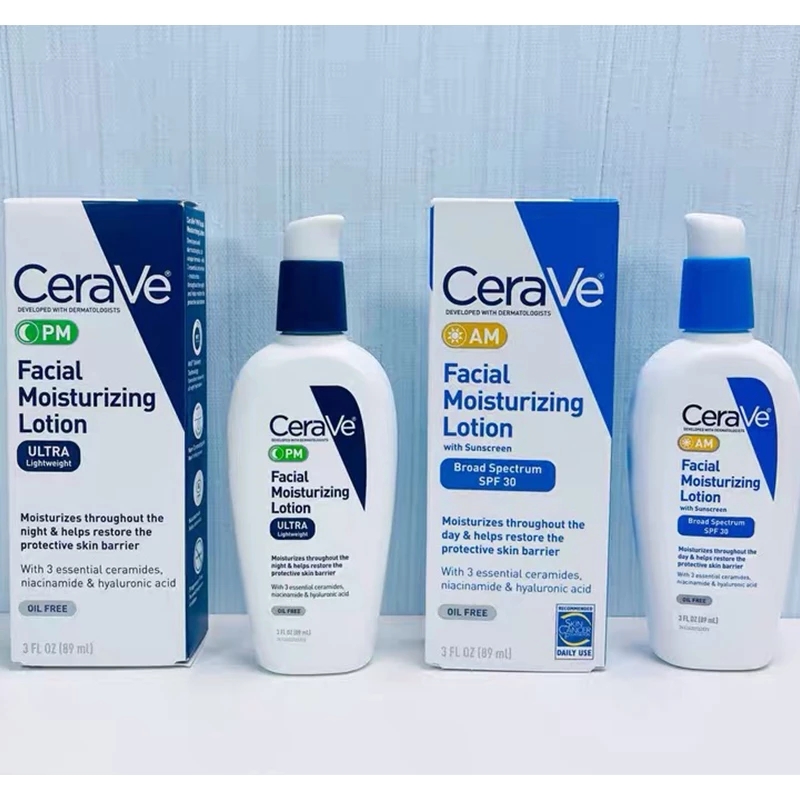 CeraVe Moisturizing Facial Lotion AM PM Day Night Lotion With SPF30 Repair Sensitive Skin Nicotinamide Ceramide Cream 89ml